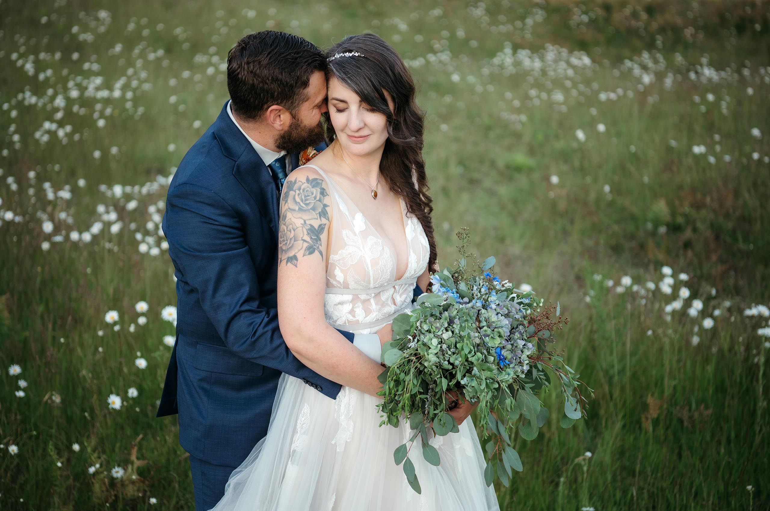 Bride and groom wedding portraits