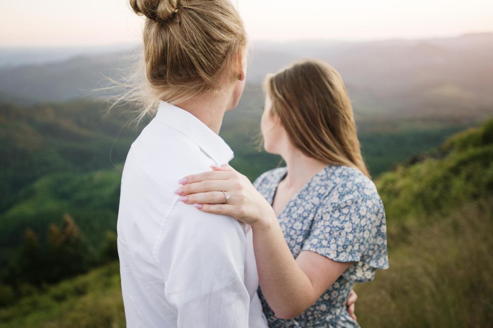 Marys Peak engagement photos