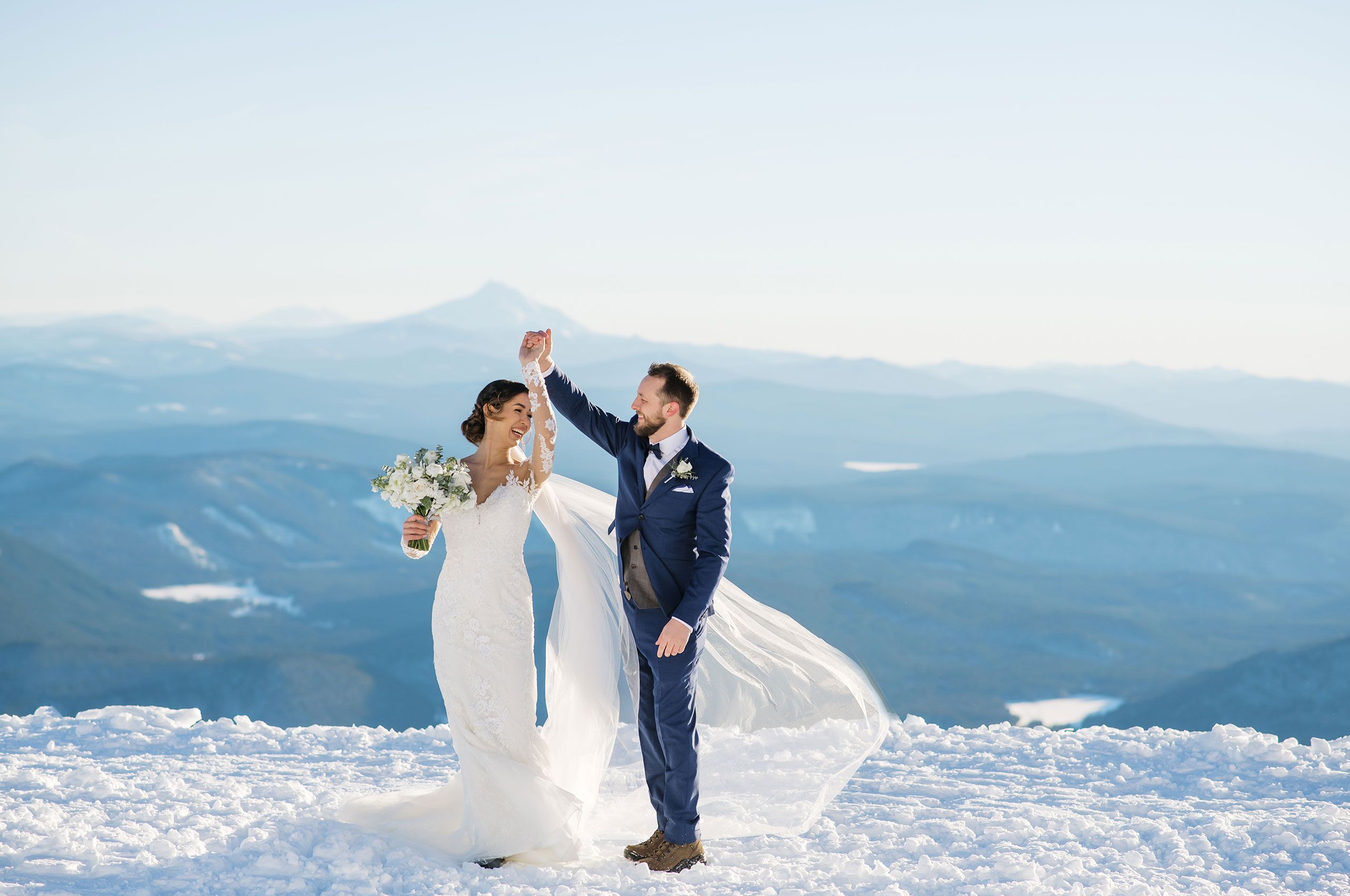 winter wedding portraits