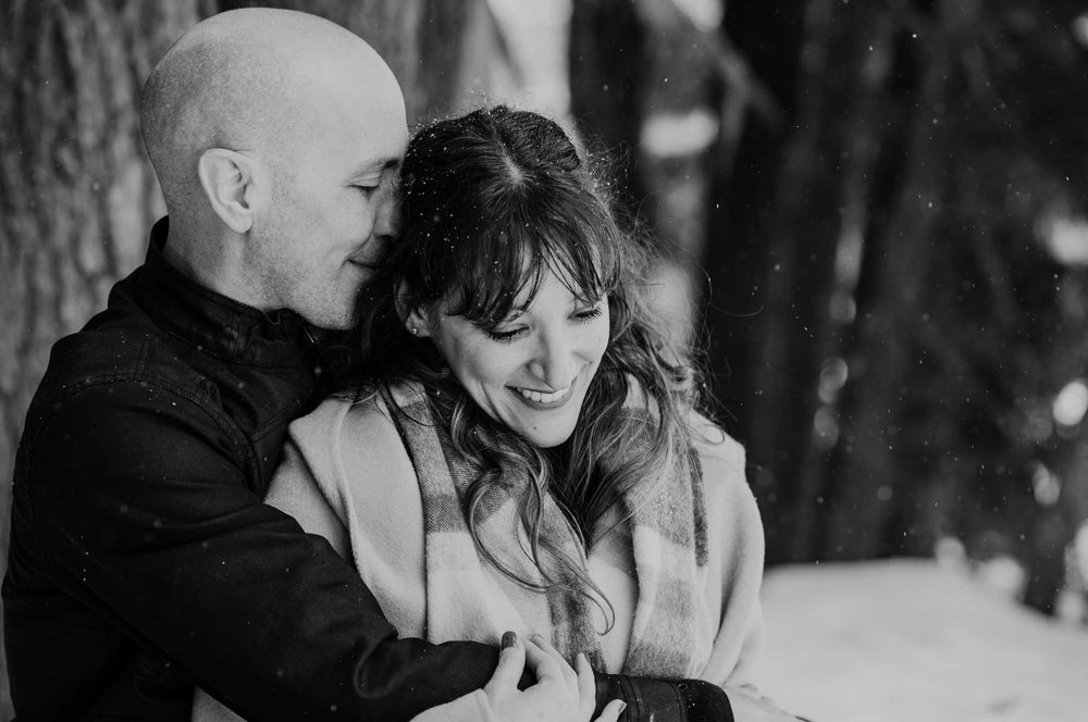 Snowy portrait session