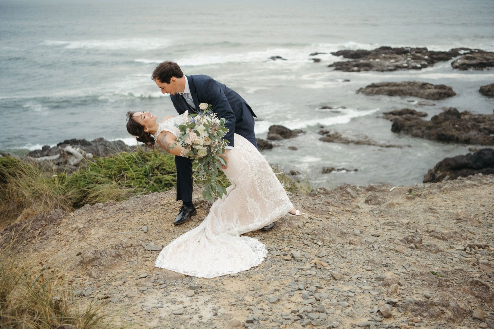 Oregon Coast wedding portraits