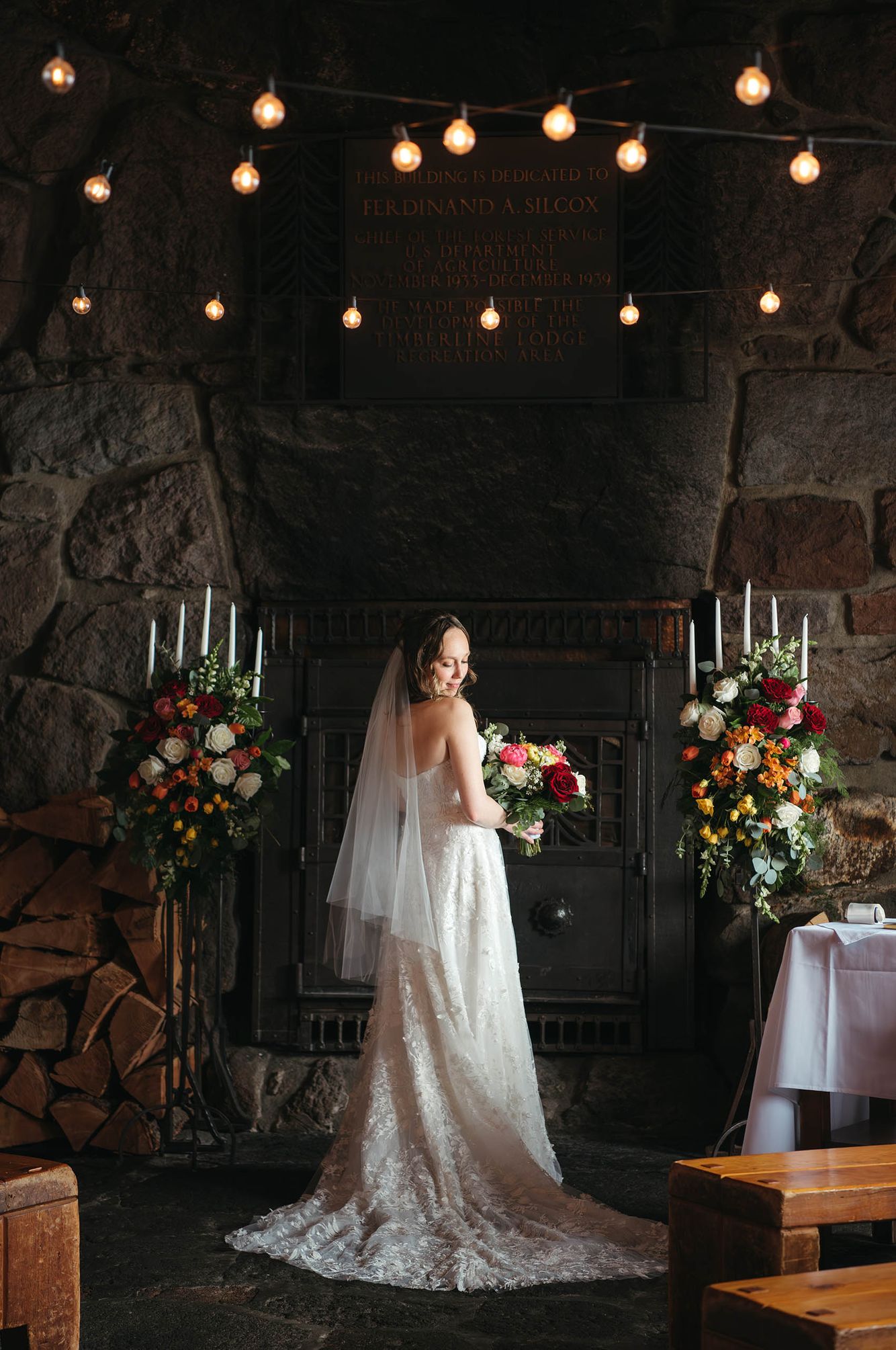 Bridal portraits at Silcox Hut