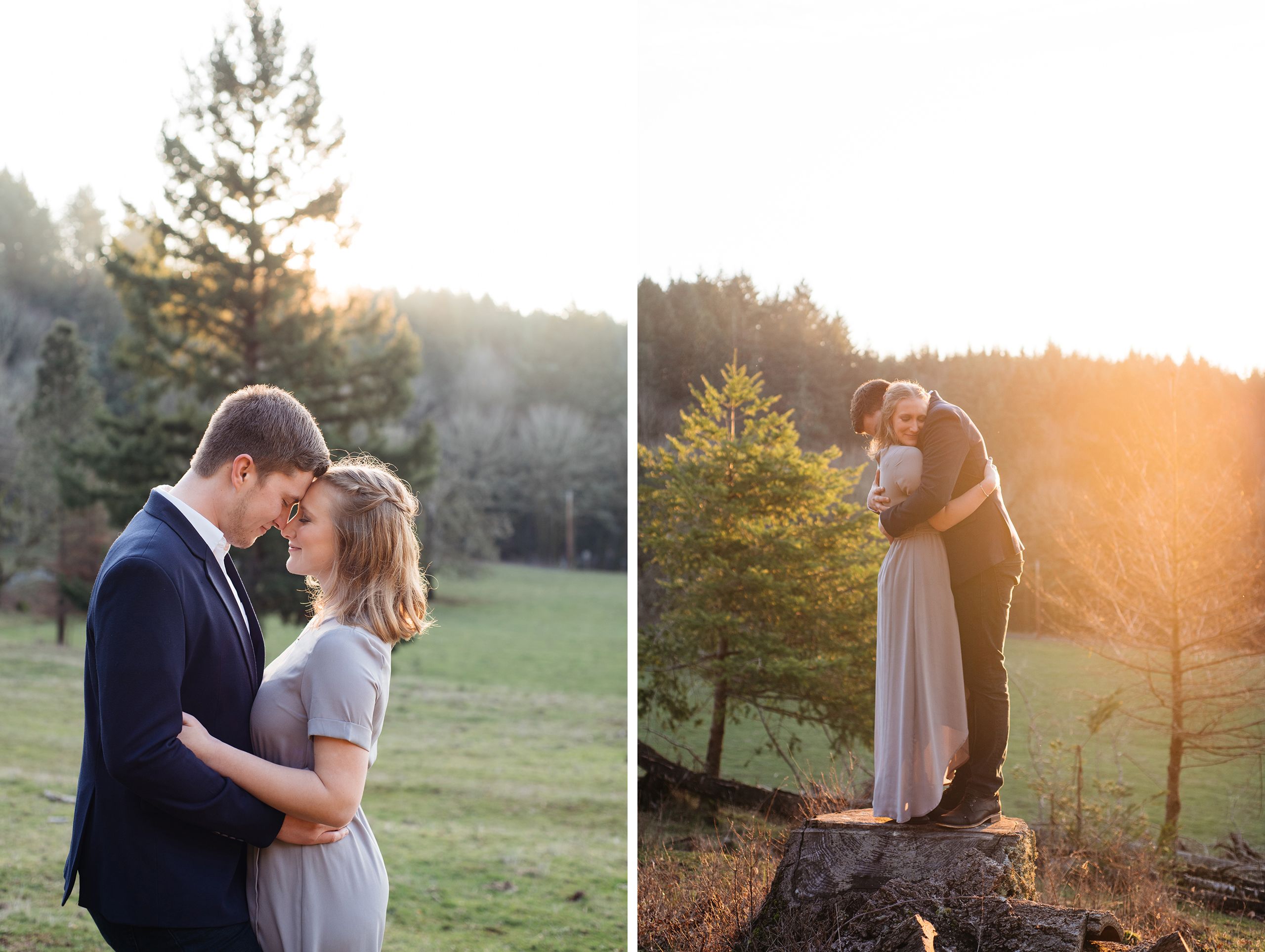 Winter engagement photos in Oregon