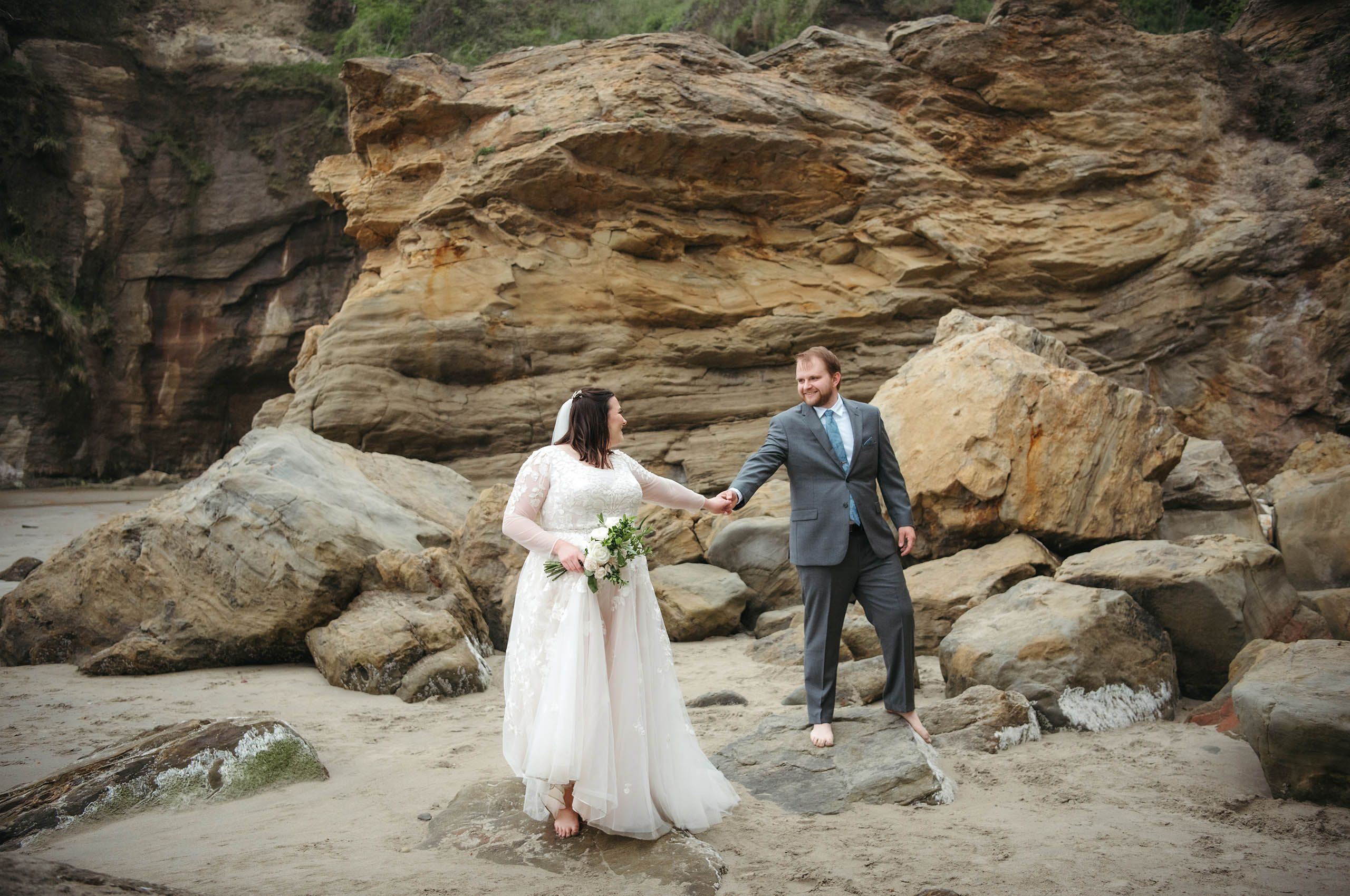 Oregon Beach bridal session