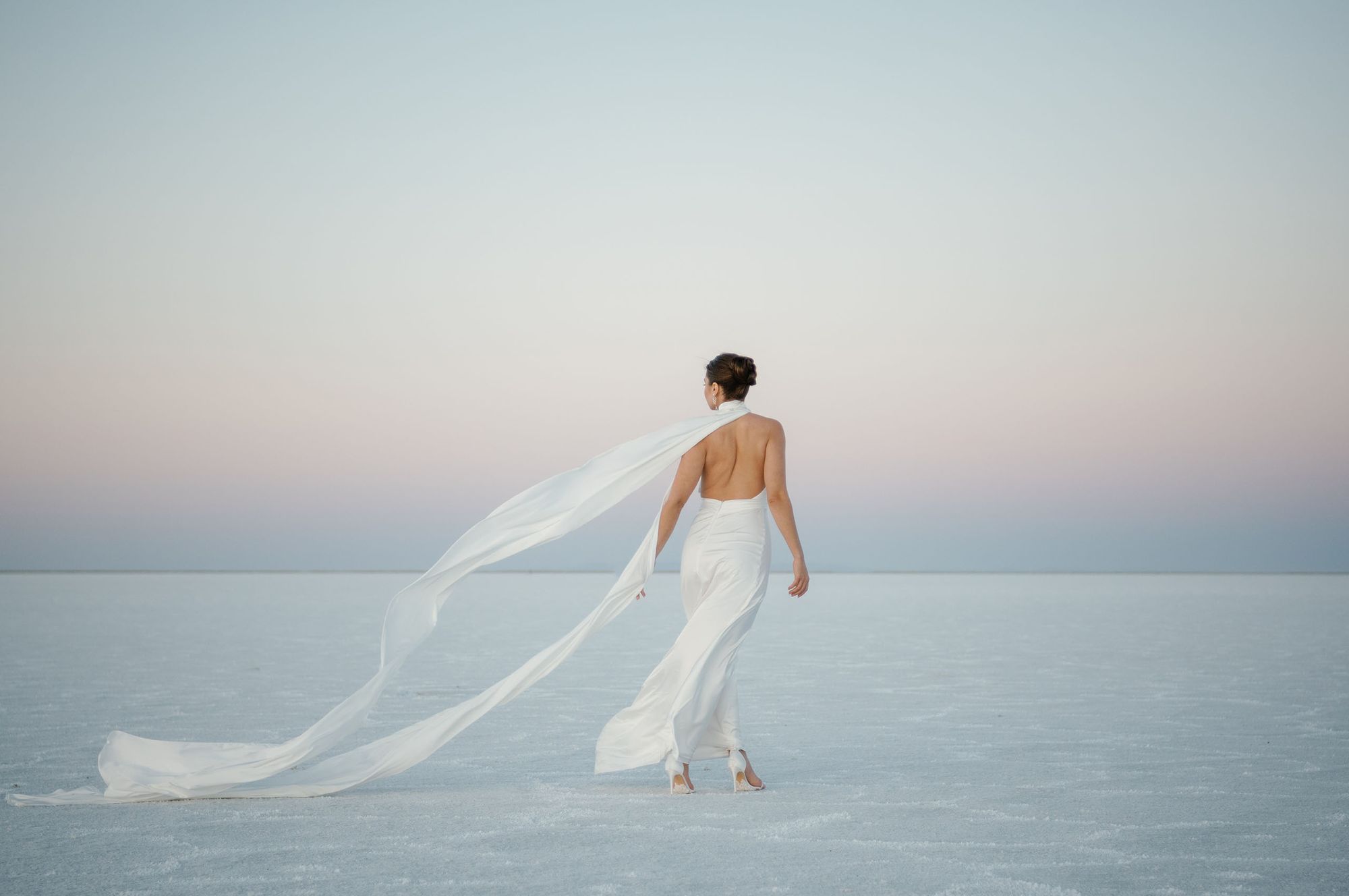 Salt Flats sunset bridal session