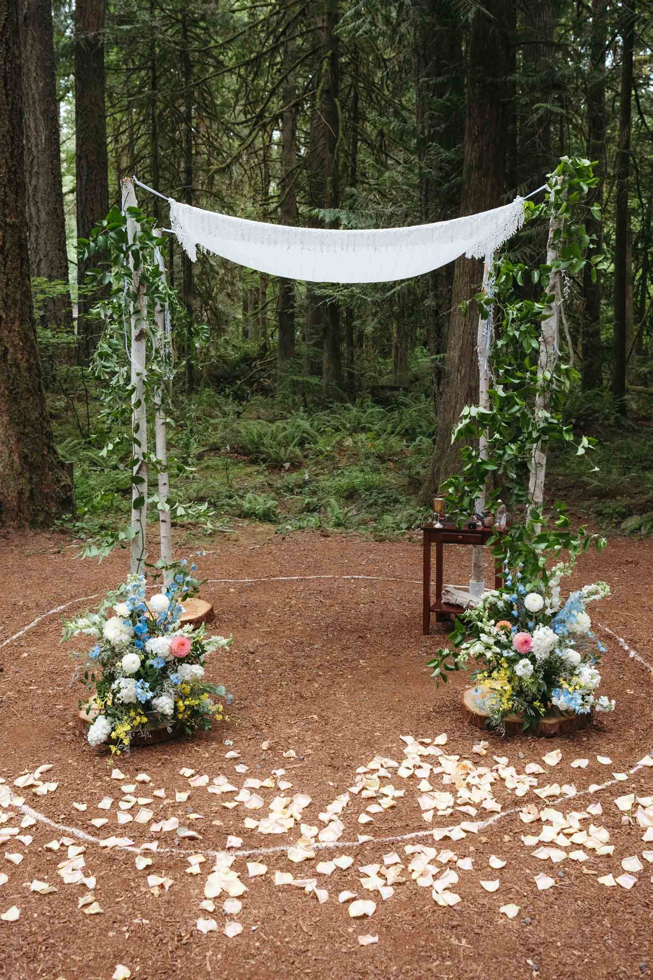 Forest wedding arch 