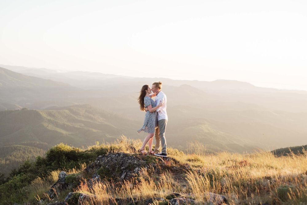 Marys Peak engagement photos