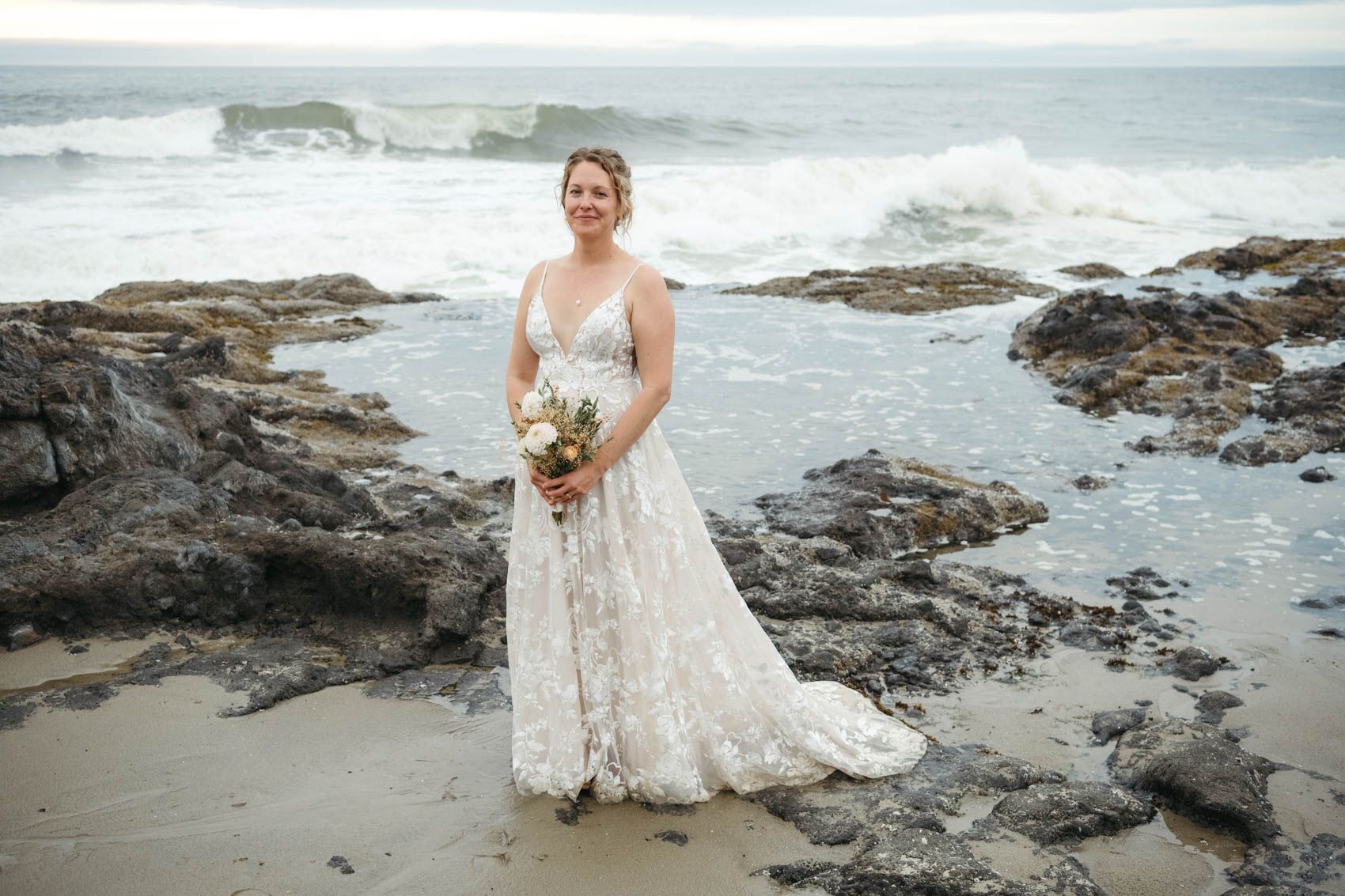 Oregon coast bride