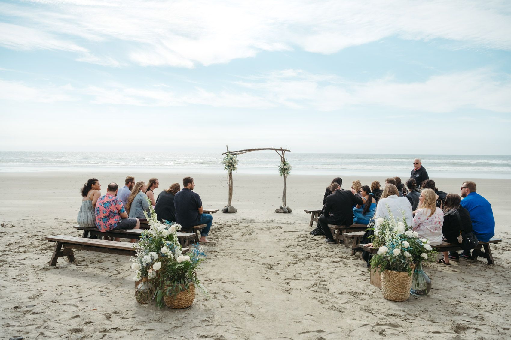 Oregon coast beach ceremony