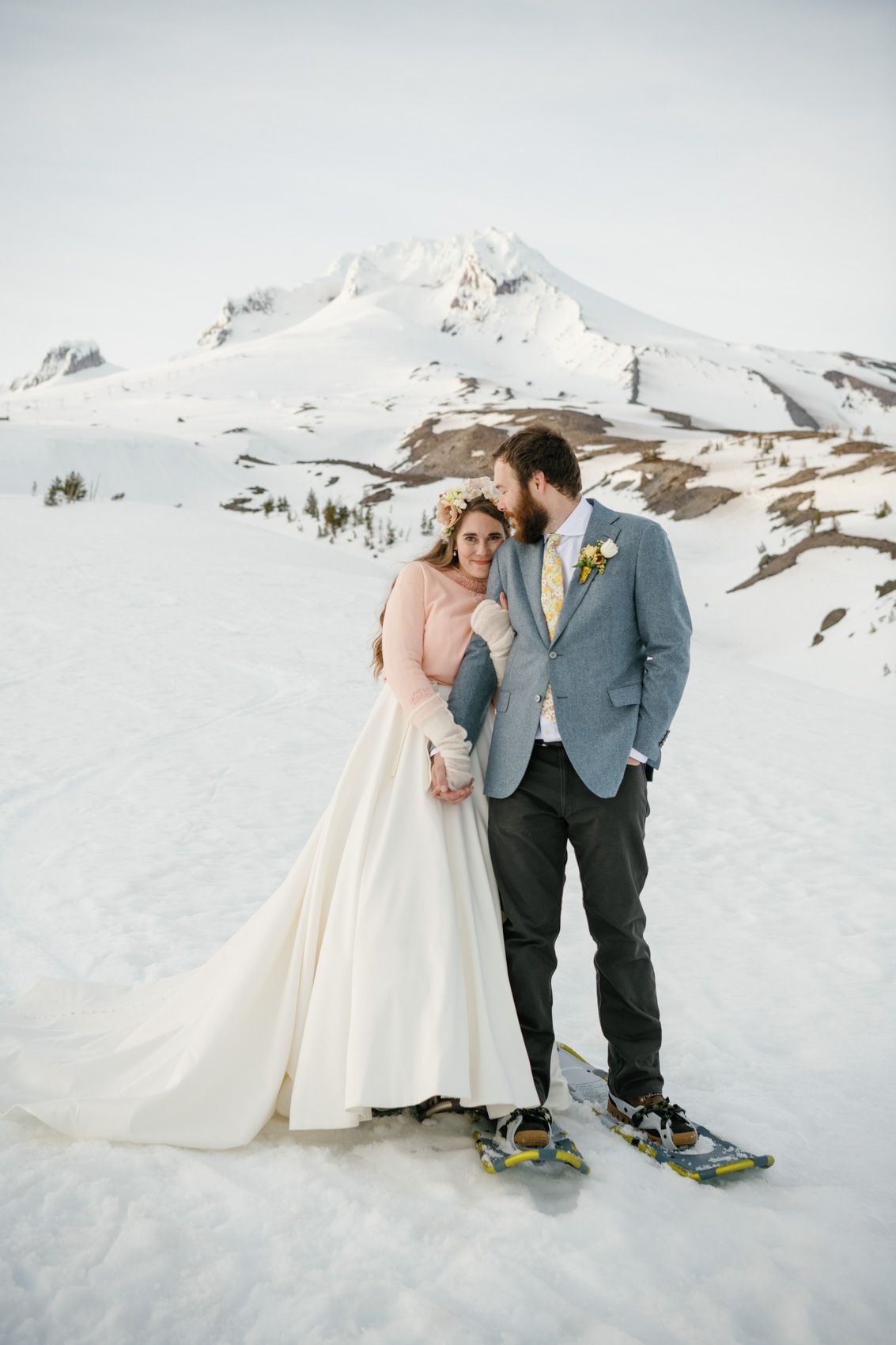 Timberline Lodge snowshoeing elopement