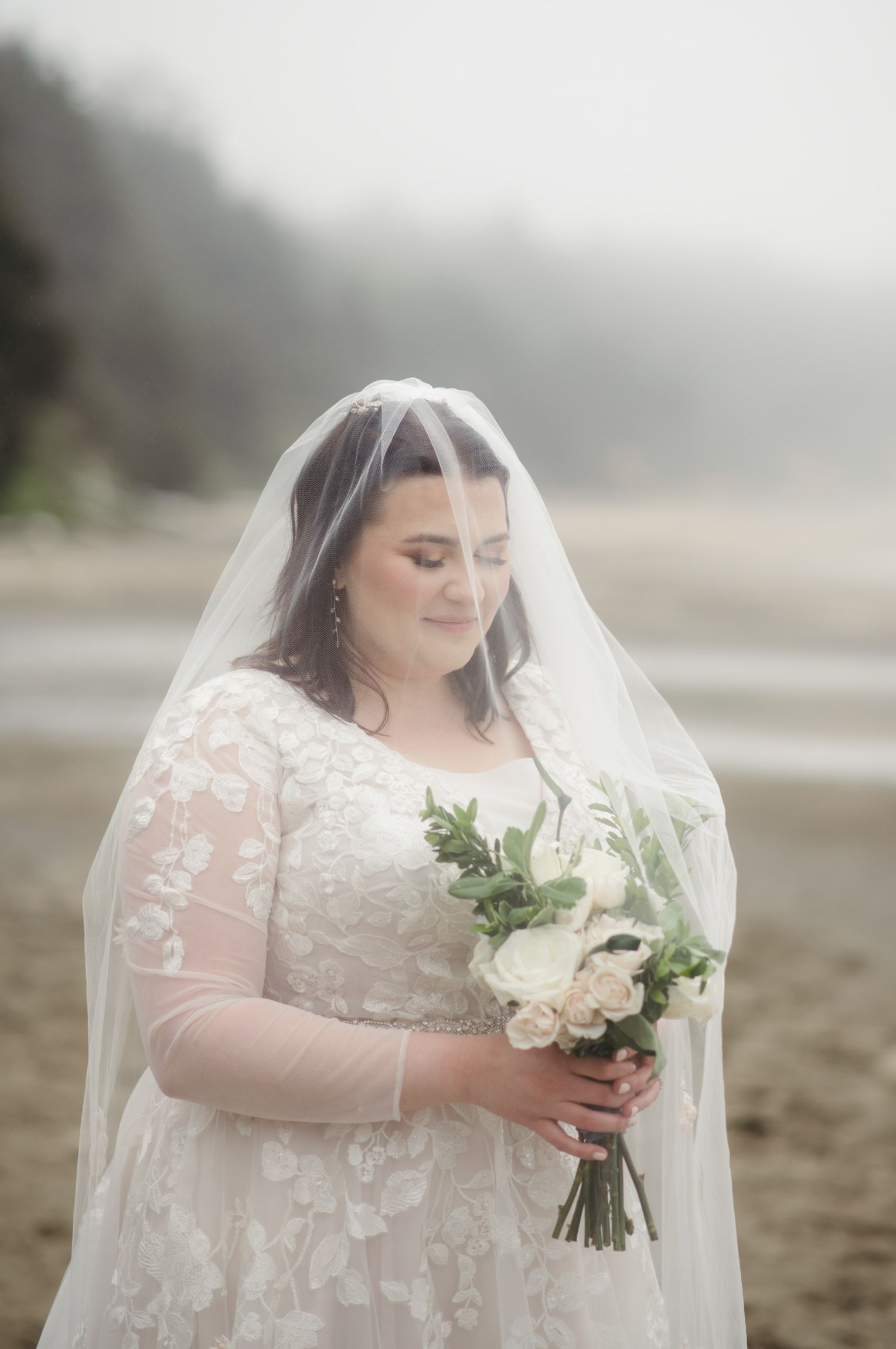 Oregon Coast bridal portraits