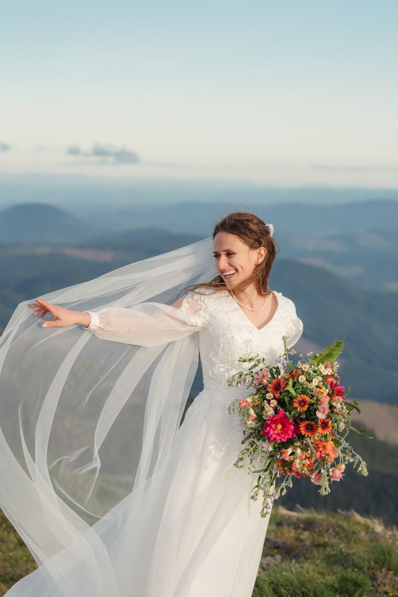 Marys Peak bridal photos
