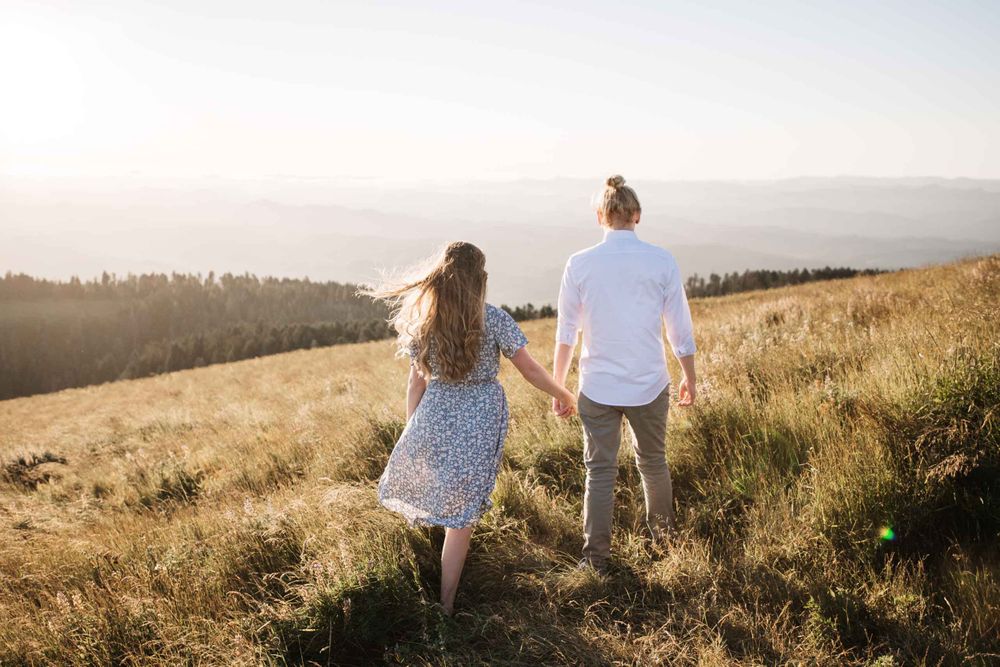 Marys Peak engagement photos