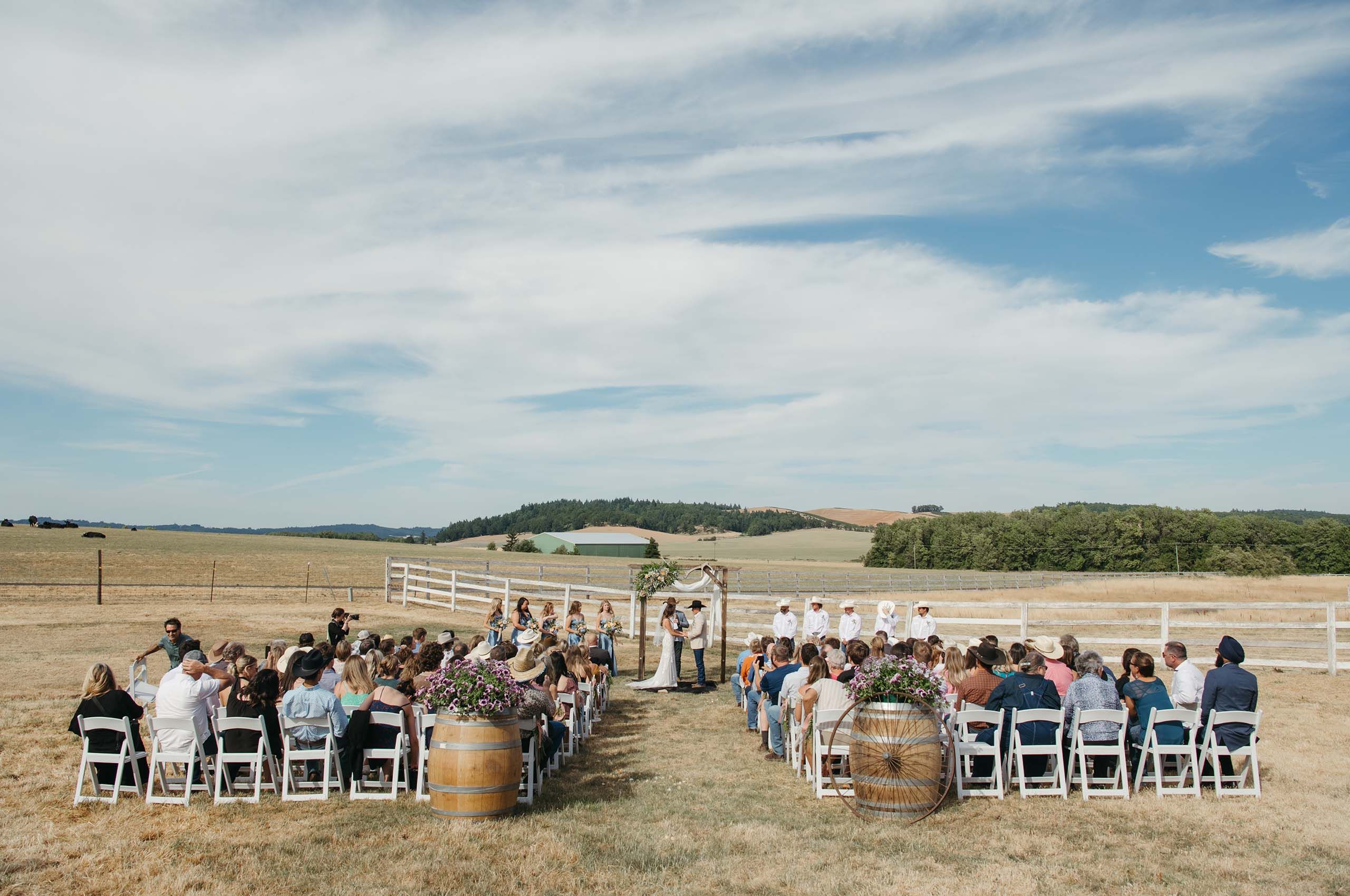 Ranch wedding ceremony