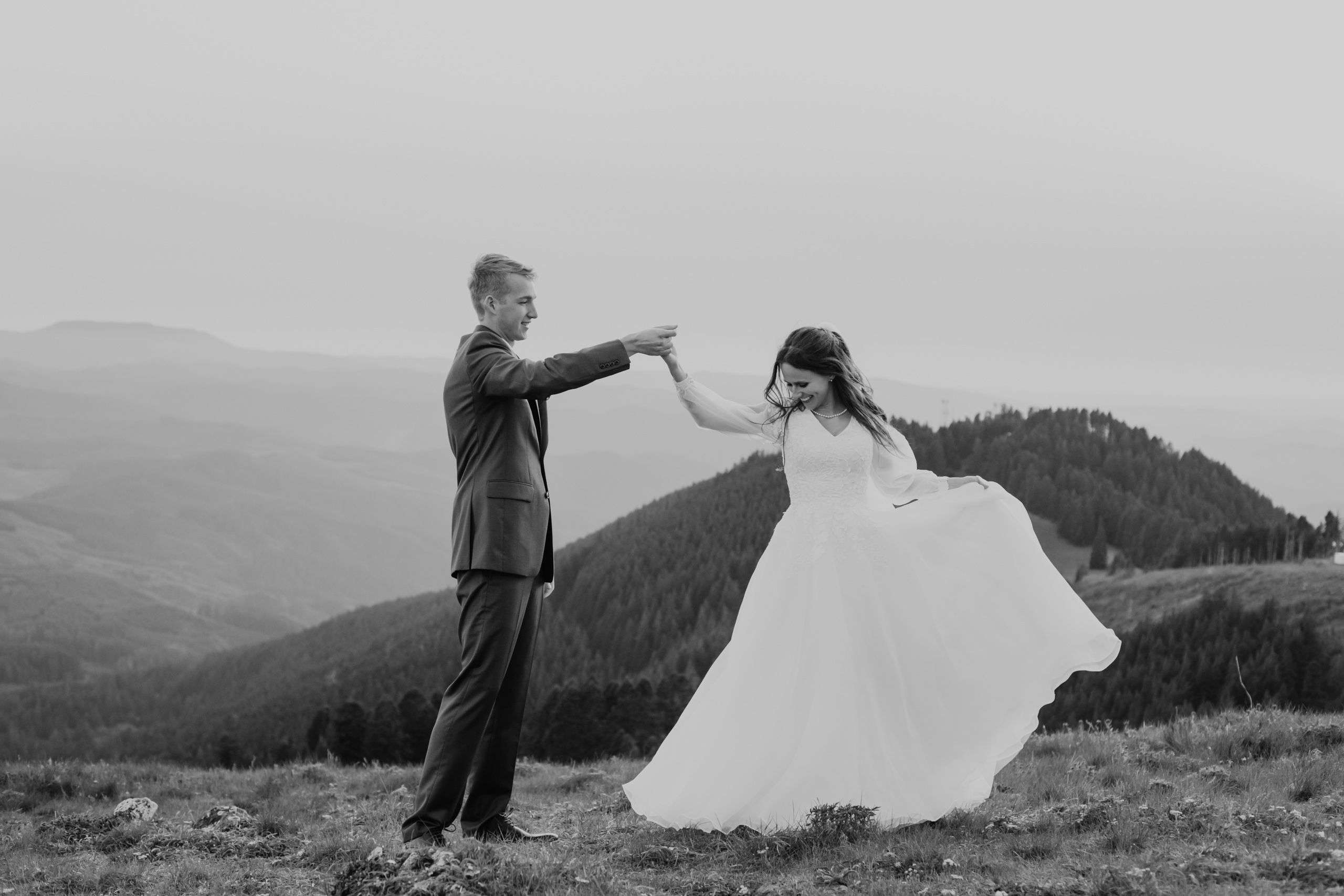 Mountain wedding portraits