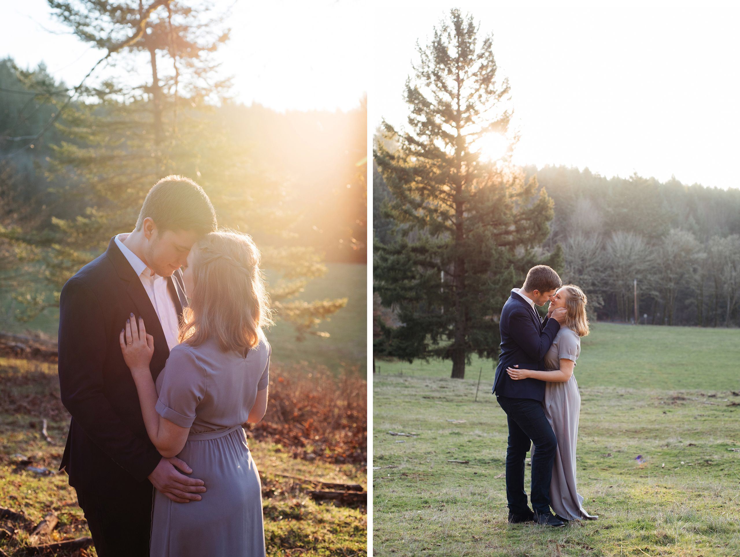 Winter engagement photos in Oregon