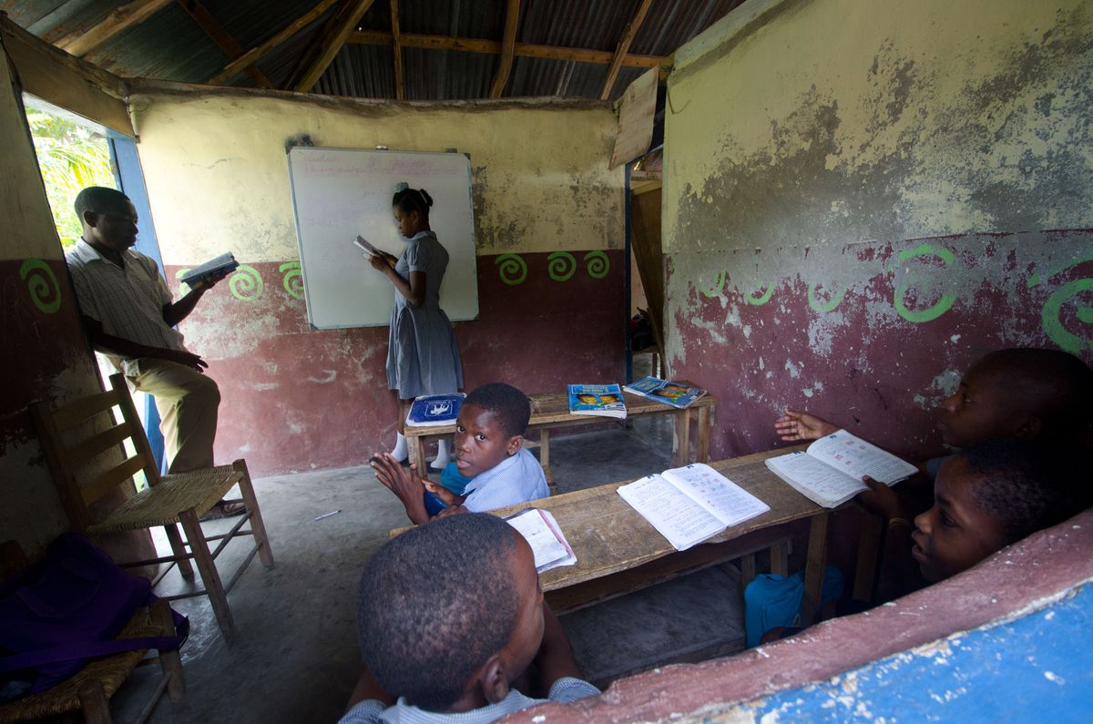 Students at Ecole du Village, Ile-a-Vache, Haiti