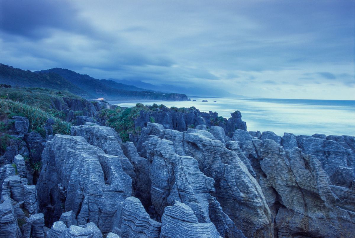 Pancake rocks at Punakaiki, New Zealand