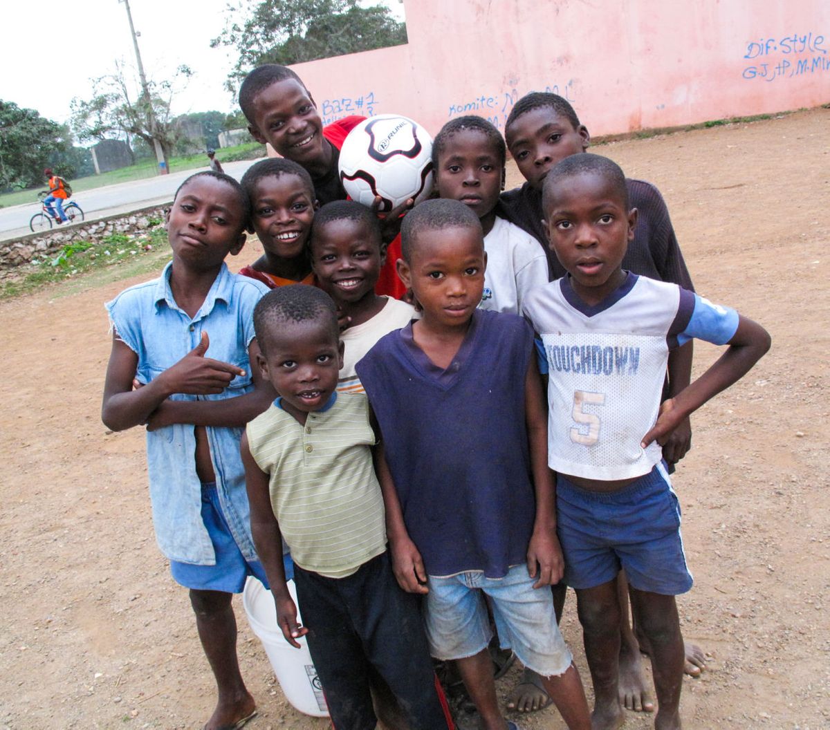 Haitian soccer kids