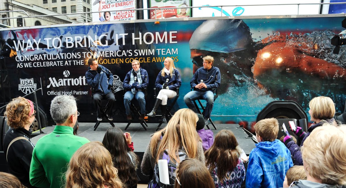 Golden Goggle Awards. US Olympic swim team