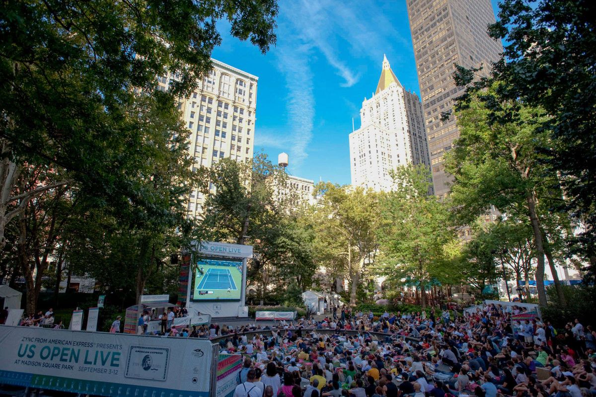 US Open Tennis viewing at Madison Park, NYC