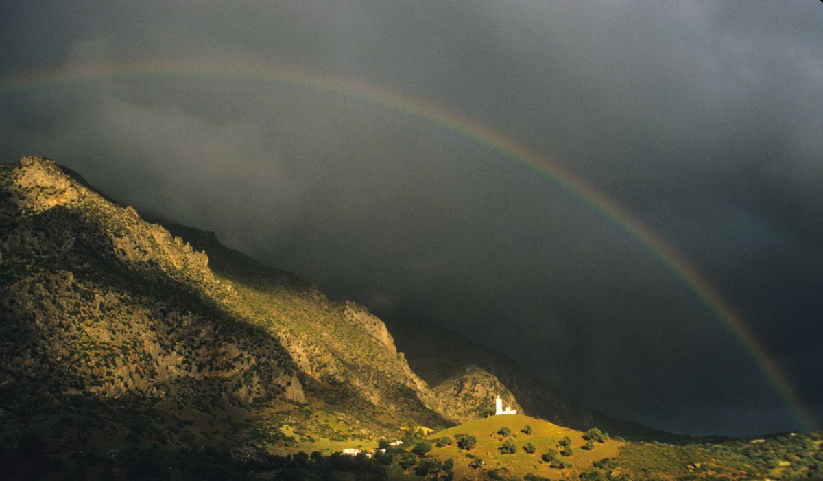Rainbow over Chefchaouen, Morocco