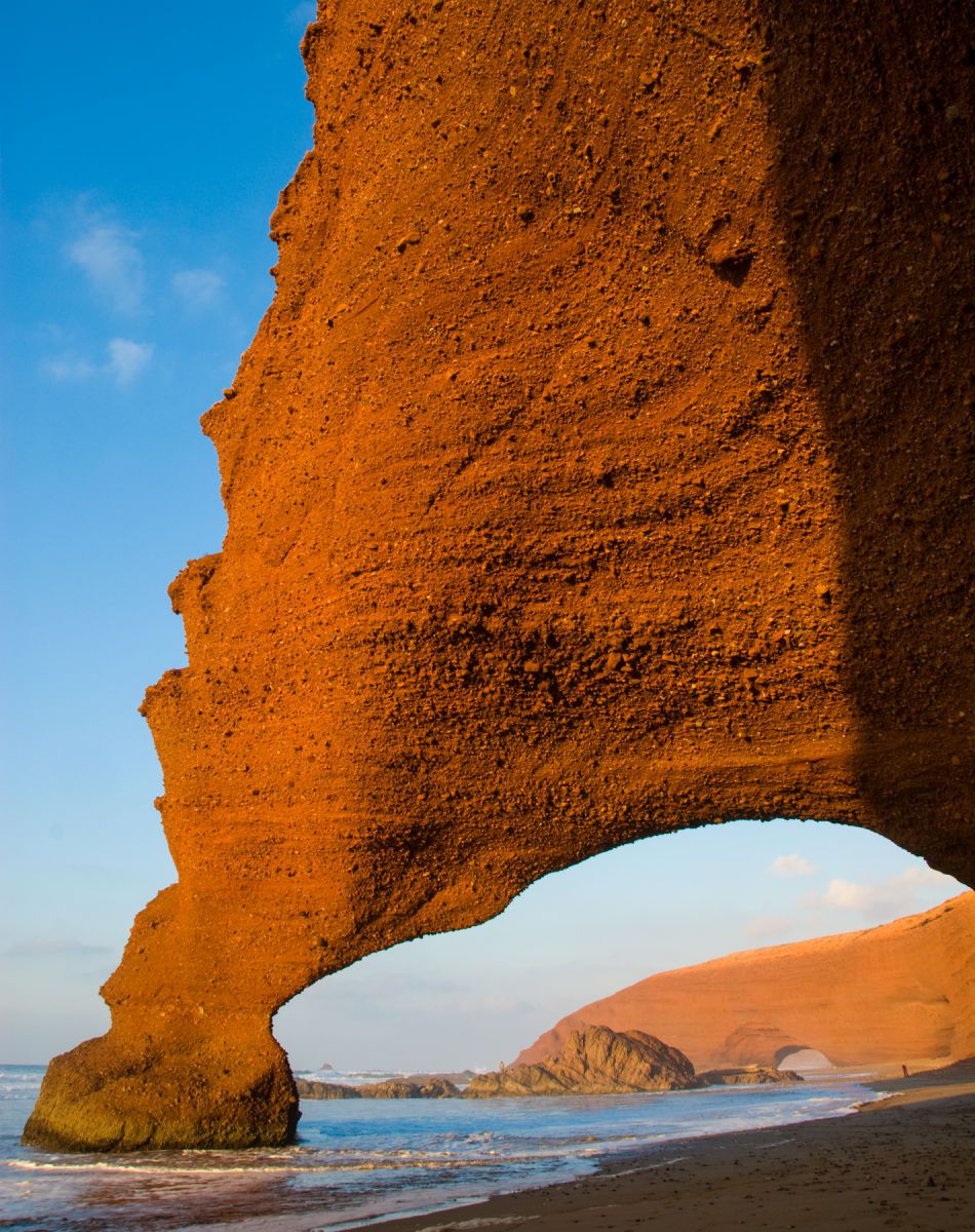 Arches at Leghzira beach, Morocco