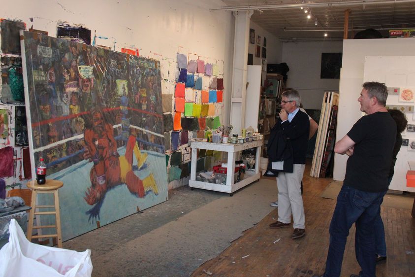 At the studio of Todd Bienvenu