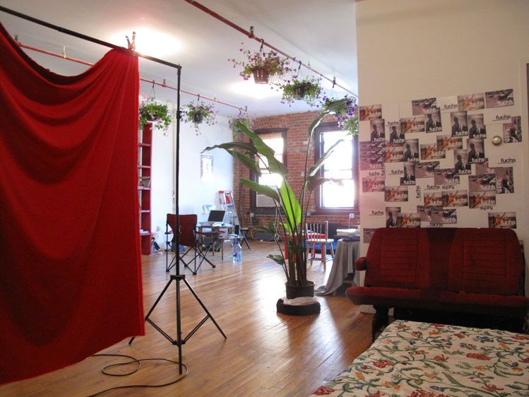 A view from the sets corner of the studio.