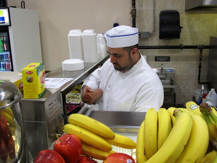Ashraf, the owner of Olive Valley Restaurant on Bogart St.