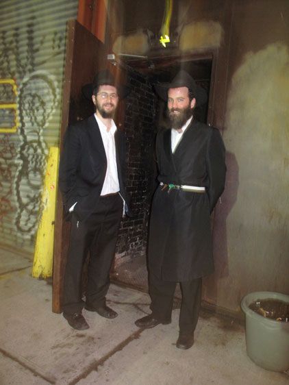 Rabbi Menachem Heller (right) and a friend