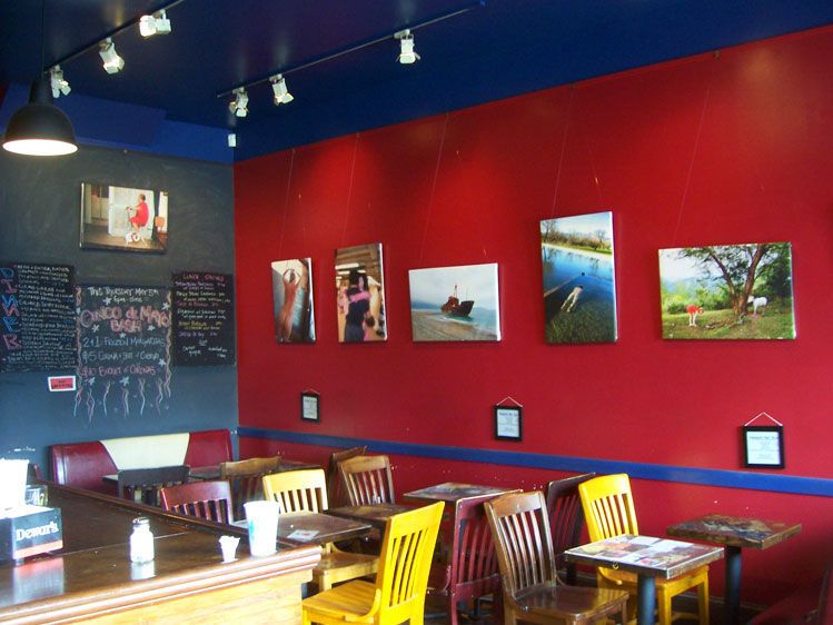 "LIFE" by Rafael Fuchs.  The first Art Salon exhibition at Life Cafe, Bushwick.