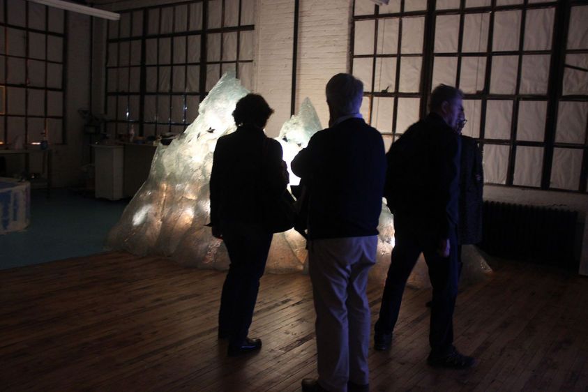 At the studio of Andrew Erdos.