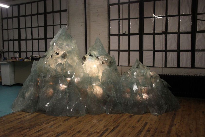 At the studio of Andrew Erdos.