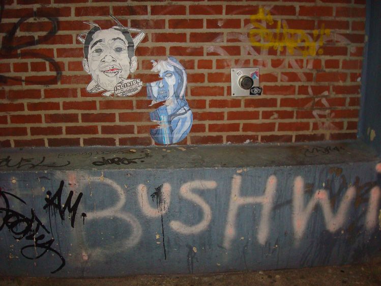 Outside of L train Morgan stop, Bogart St. exit "Bushwick"