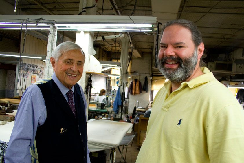 Martin Greenfield and his son, Tod.