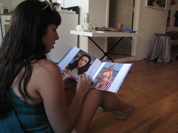 Justine is comparing the transgender to the "gg" (genetic girl) from the book "I Am Amerikan"