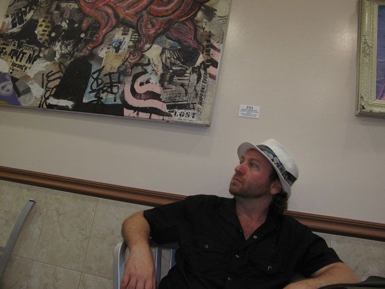 Rafael at the falafel store downstairs.