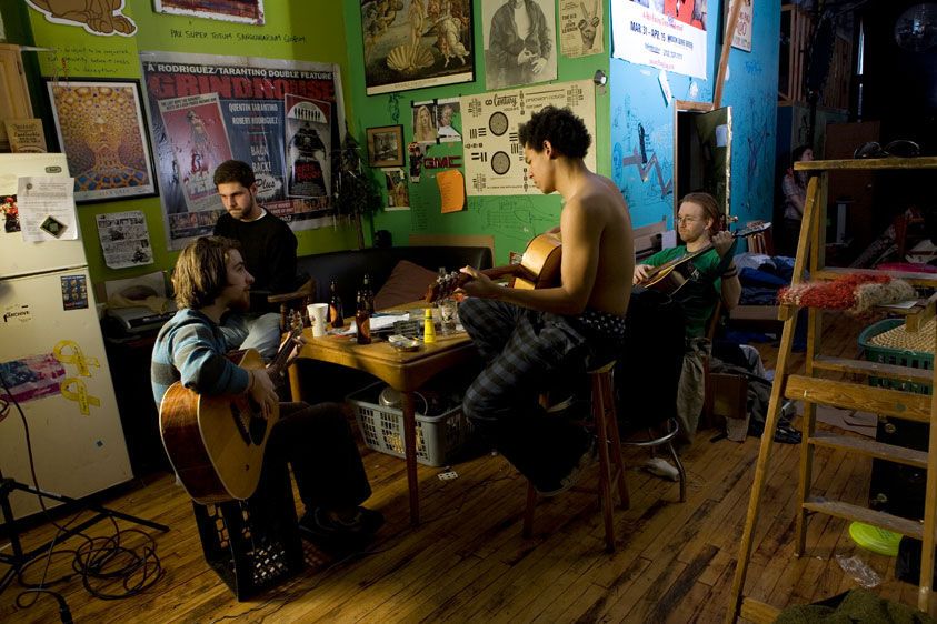 From left: Ian, a friend, Arys and Chris
