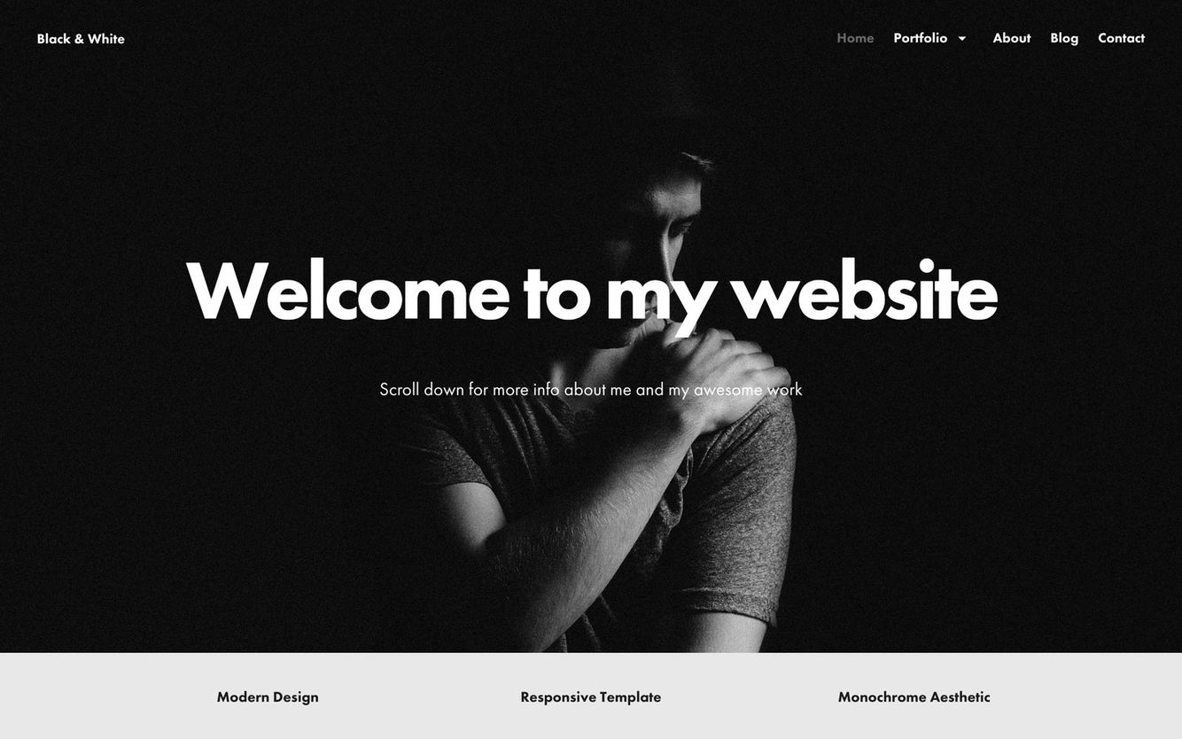 Black & White Website Template