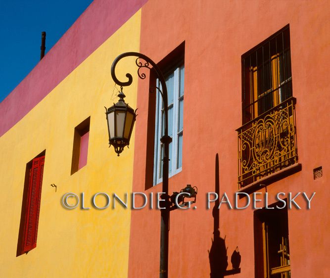 Street lights at La Boca district, Buenos Aires, Argentina, South America  ©Londie G. Padelsky A-215_LondieGPadelsky