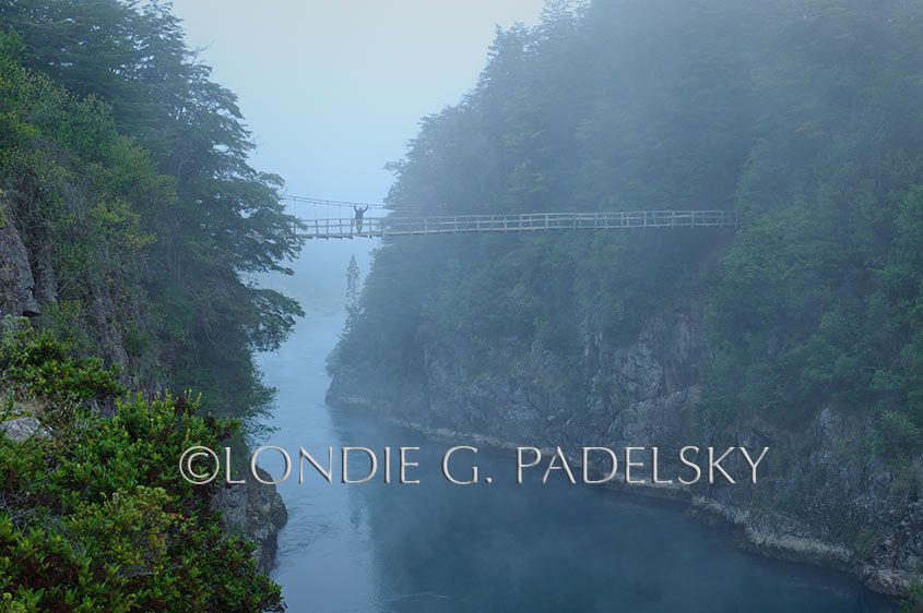 Bridge over the Futalefu River, Chile, South America ©Londie G. Padelsky 10SAC_LGP9128_LondieGPadelsky