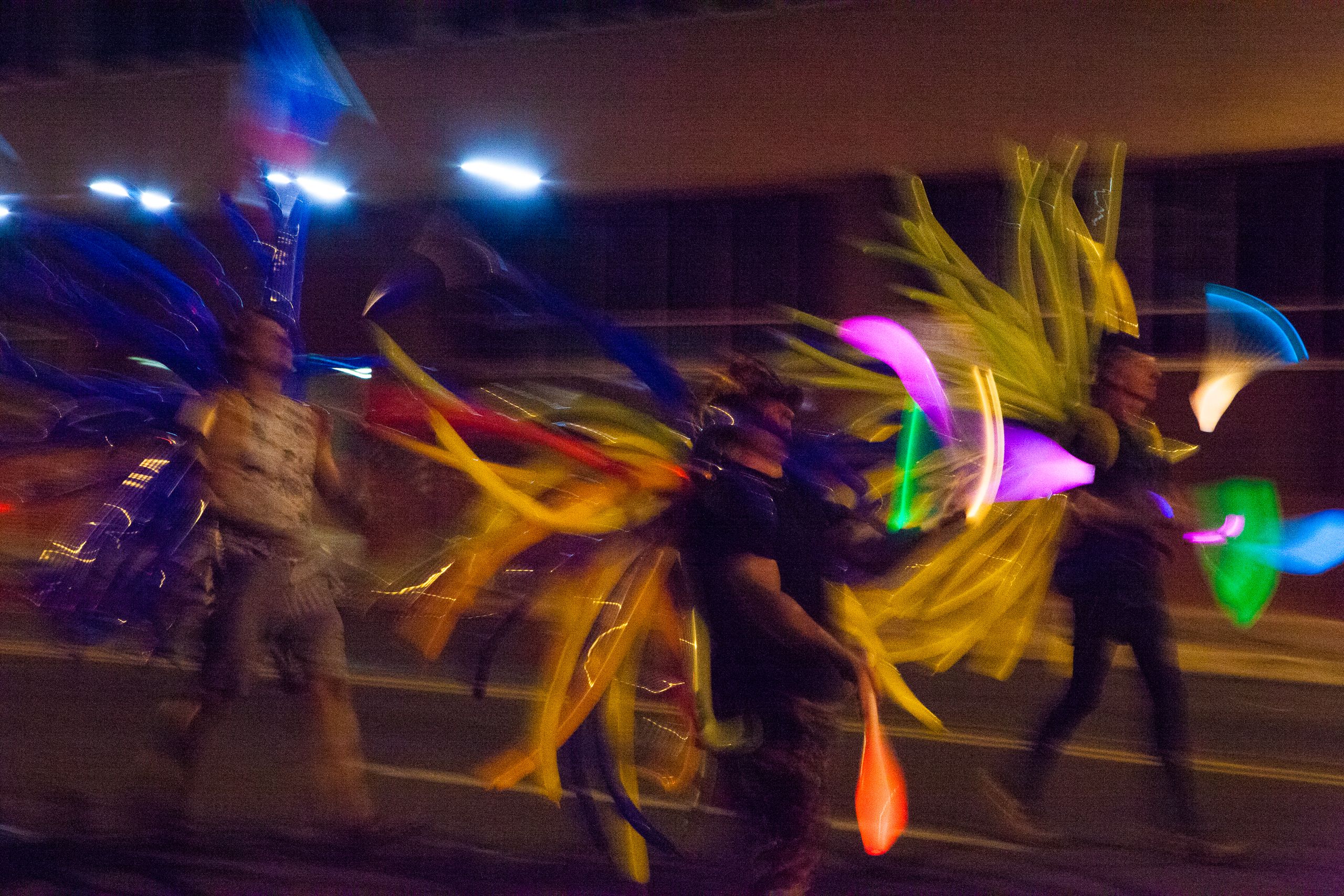 Marchers juggle at the Austin, Texas Pride Parade