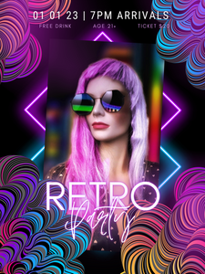 Retro  Music Party Announcement Poster  .png