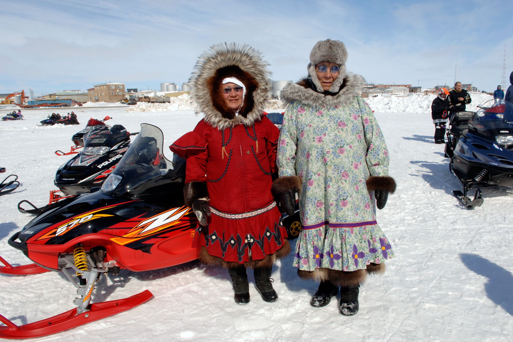 Ladies at the frolics, Spring celebration, Cambridge Bay, Nunavut Ladies at the frolics