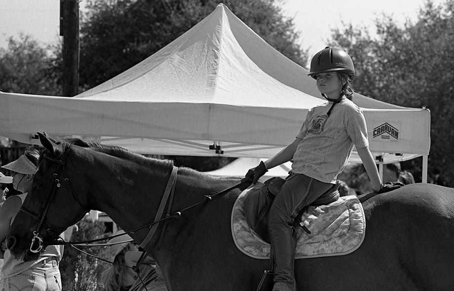 ©Wayne Serrano, ALL RIGHTS RESERVED. Hunter Jumper observer on horseback, Elk Grove, CA