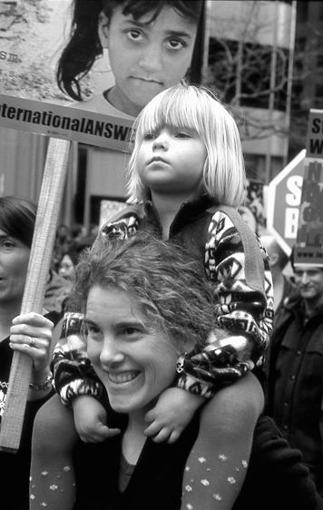 Mother & Daughter at Protest, San Francisco, CA