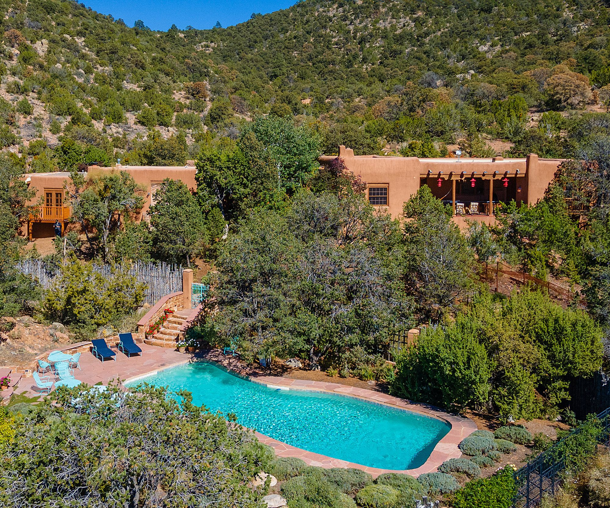 Aerial Drone Photo swimming Pool