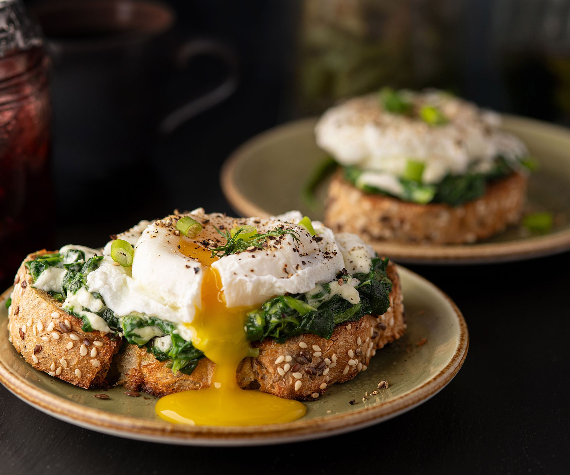 Poached Eggs On Toast Photo, Food Photography