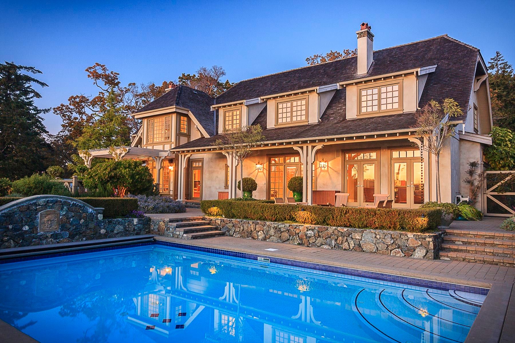 Luxury house photo - exterior with pool